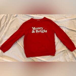 Red Merry & Bright Kids Sweatshirt